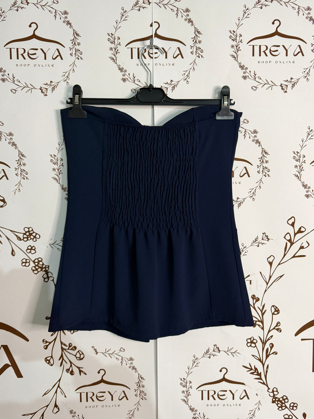 Top Bustier Sartoriale con Scollo a Cuore