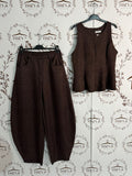 Coordinato Elegante Animalier – Set Completo Top + Pantalone